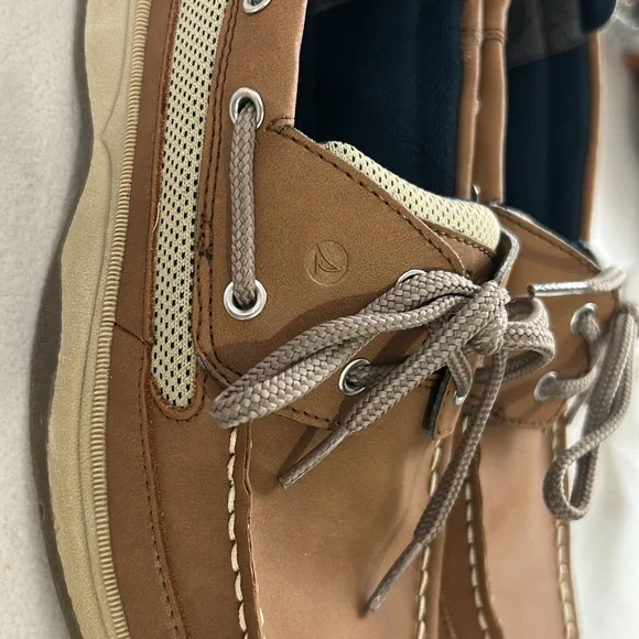 Sperry Leather/Pu Uppers 6M Brown/Beige - Picture 2 of 10